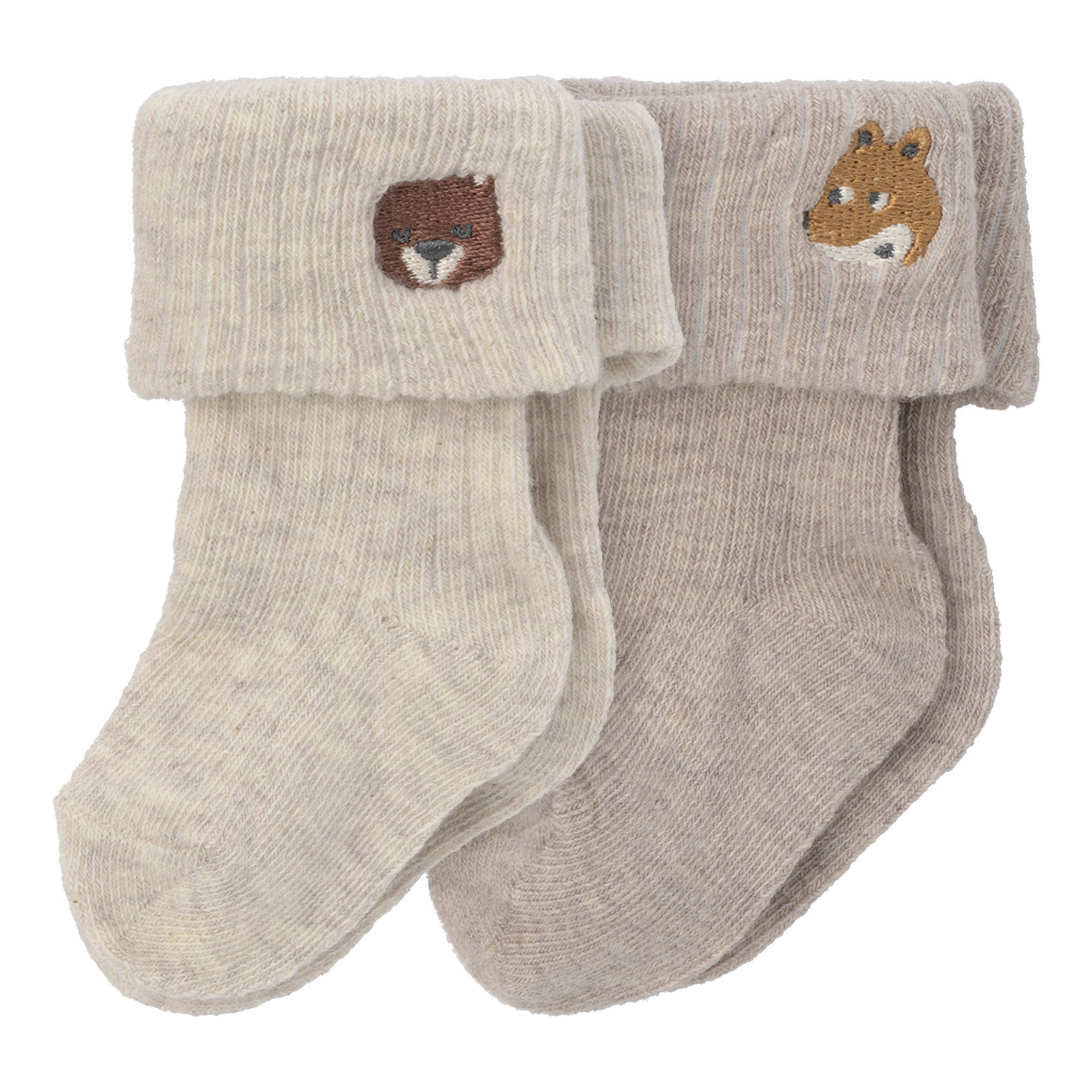 2 paar Newborn Sokken met borduursel