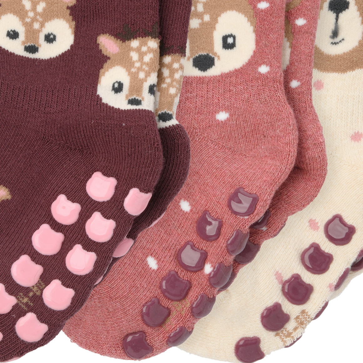3 Paar Baby Stoppersocken im Set
