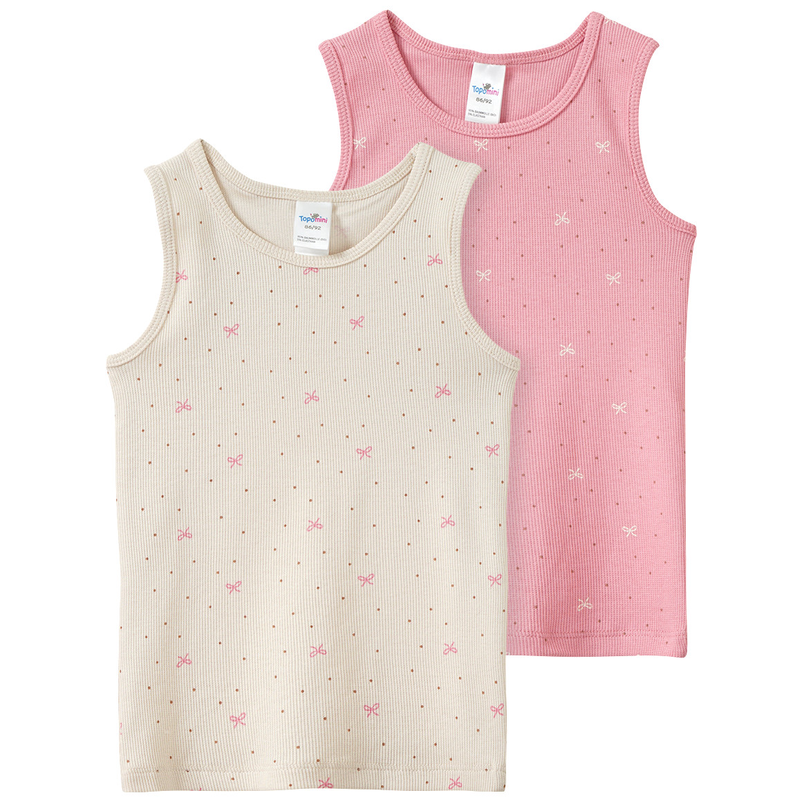 2 babyvestjes van biologisch katoen