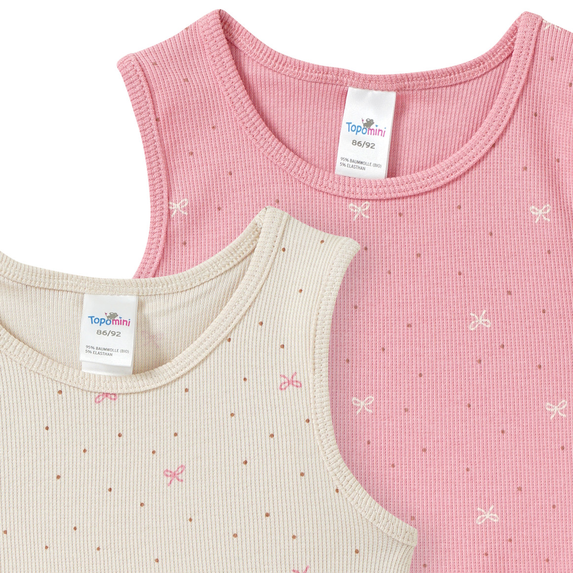 2 babyvestjes van biologisch katoen