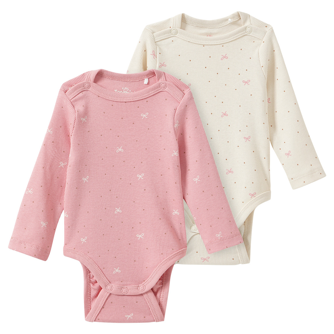 2 Baby Bodys mit Bio-Baumwolle