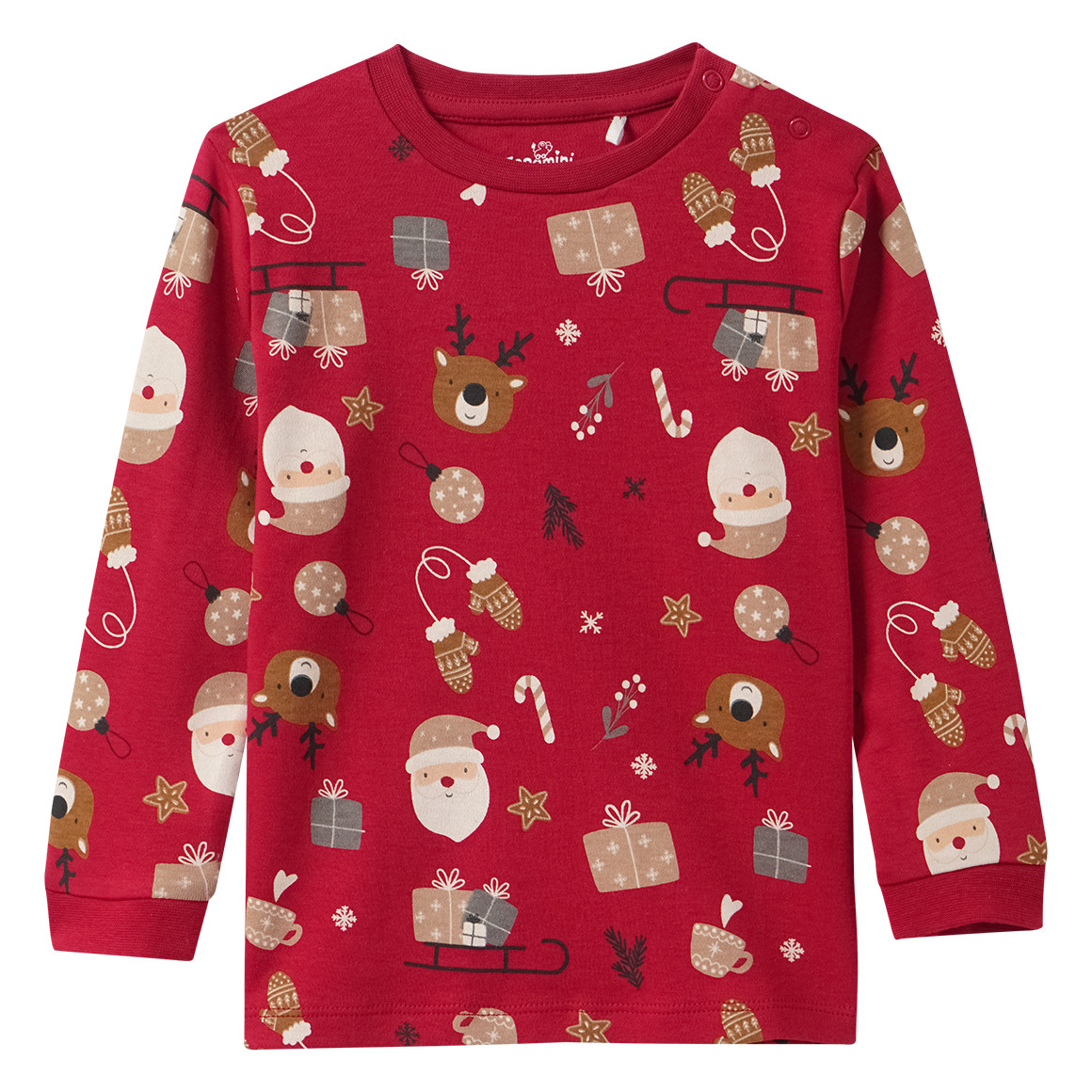Kerstpyjama voor baby's met all-over print