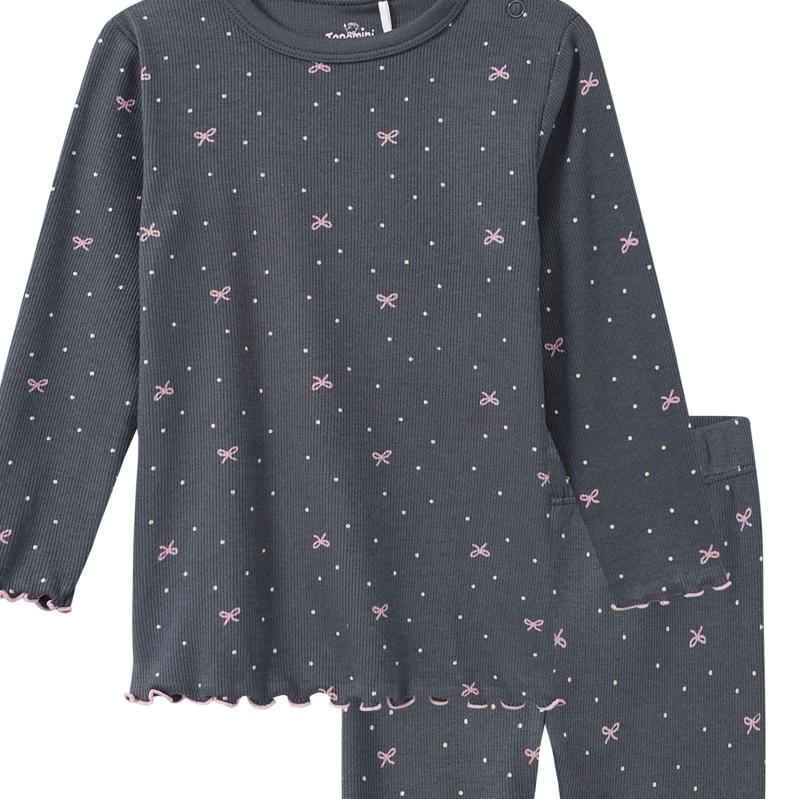 Baby Schlafanzug mit Schleifen-Allover
