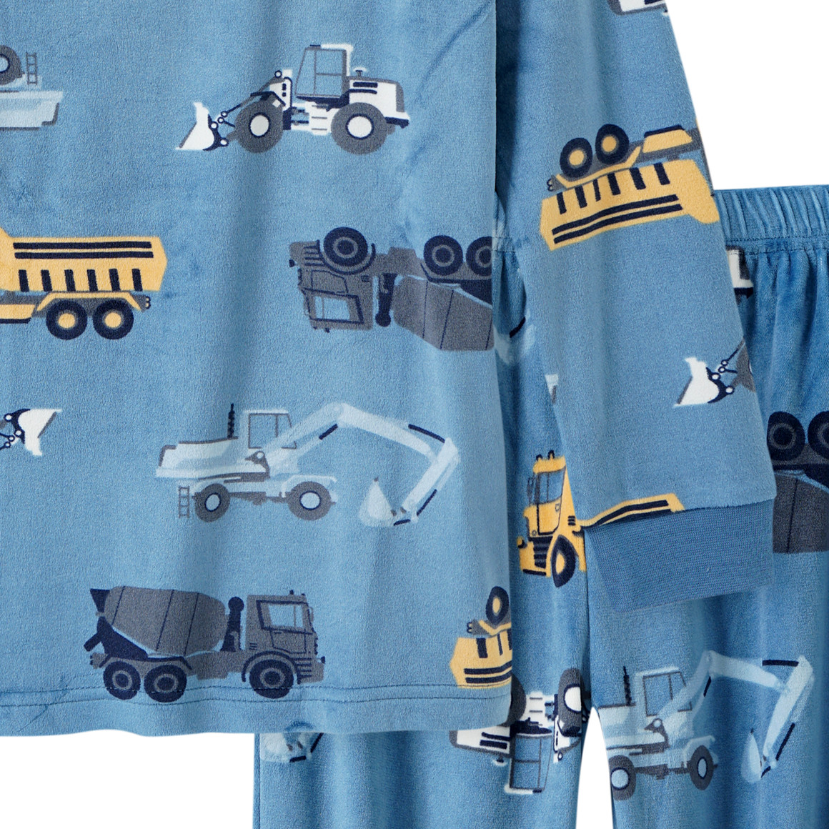Jungen Schlafanzug mit Baufahrzeugen