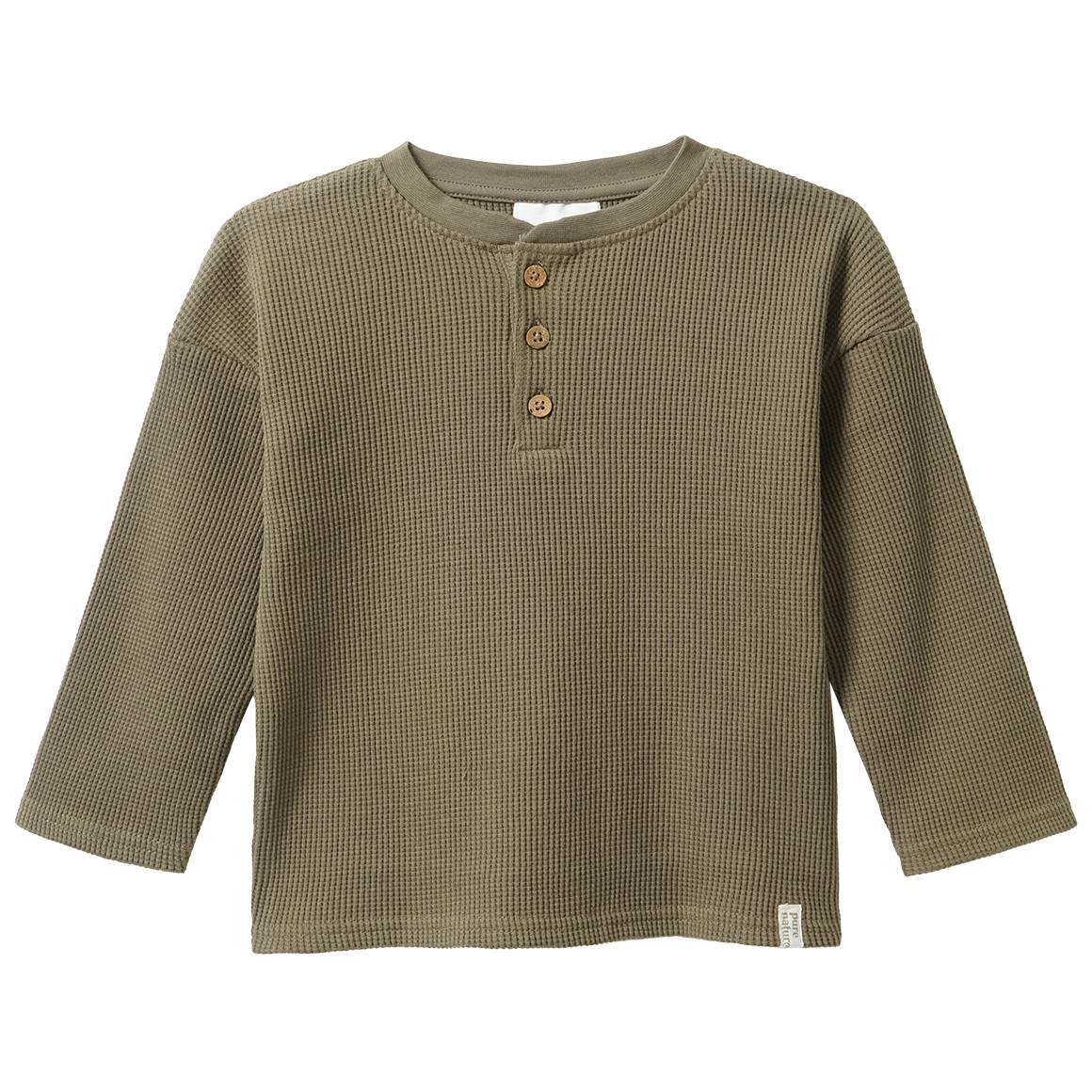 2 babyhemden met lange mouwen in wafelpiqué