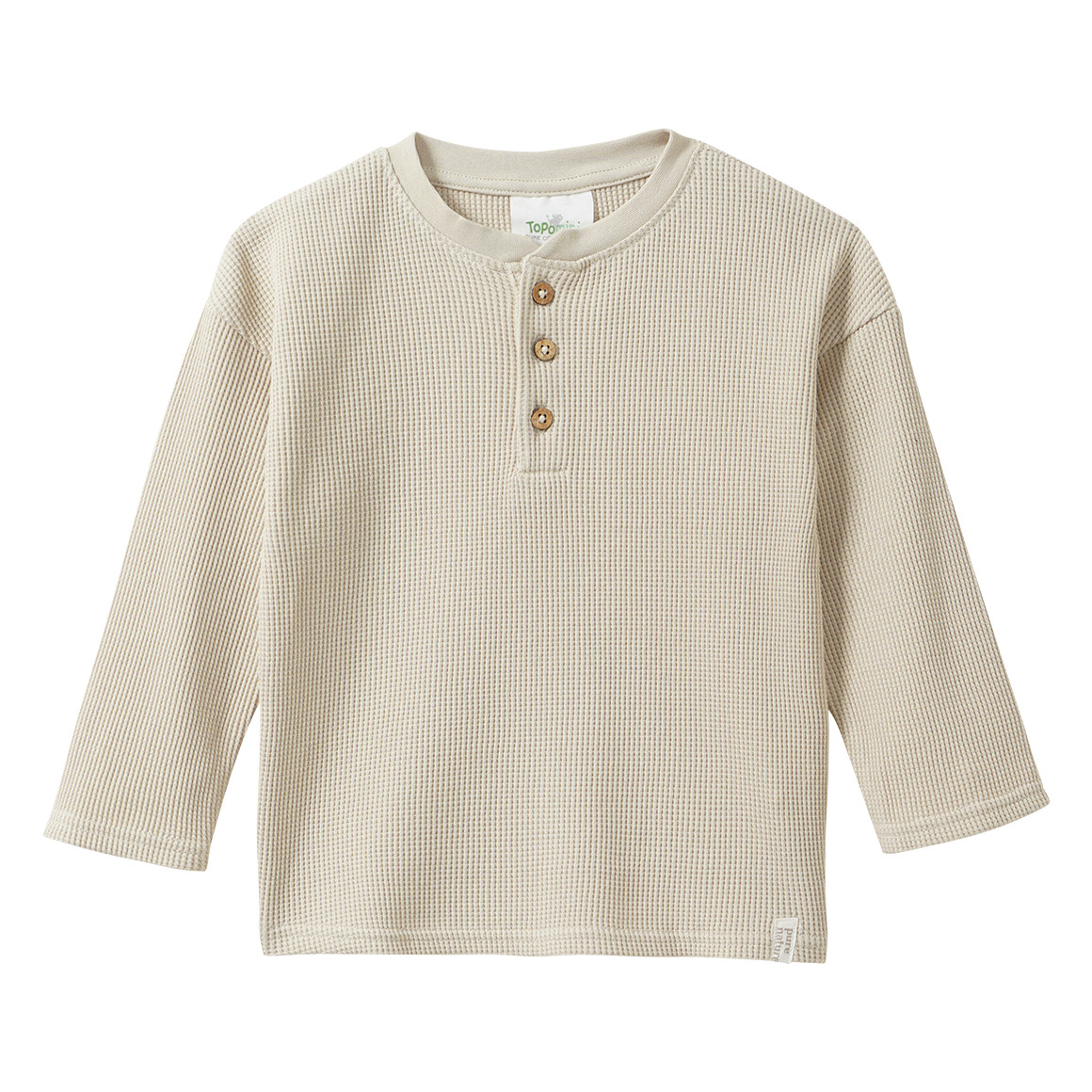 2 babyhemden met lange mouwen in wafelpiqué