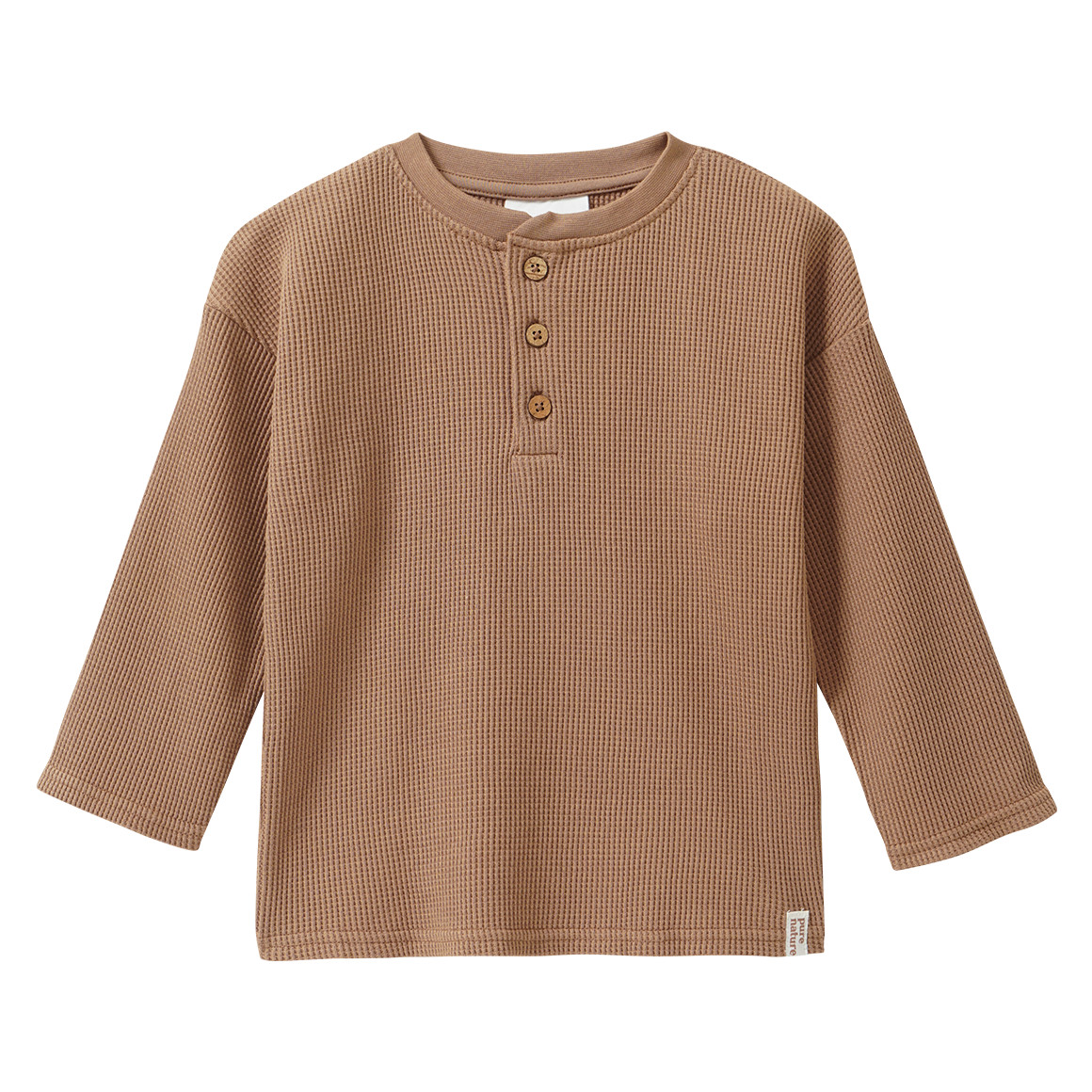 2 babyhemden met lange mouwen in wafelpiqué
