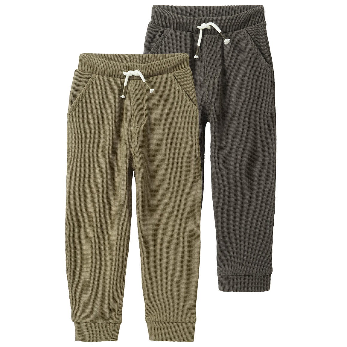 2 Baby Jogginghosen aus Waffel-Piqué