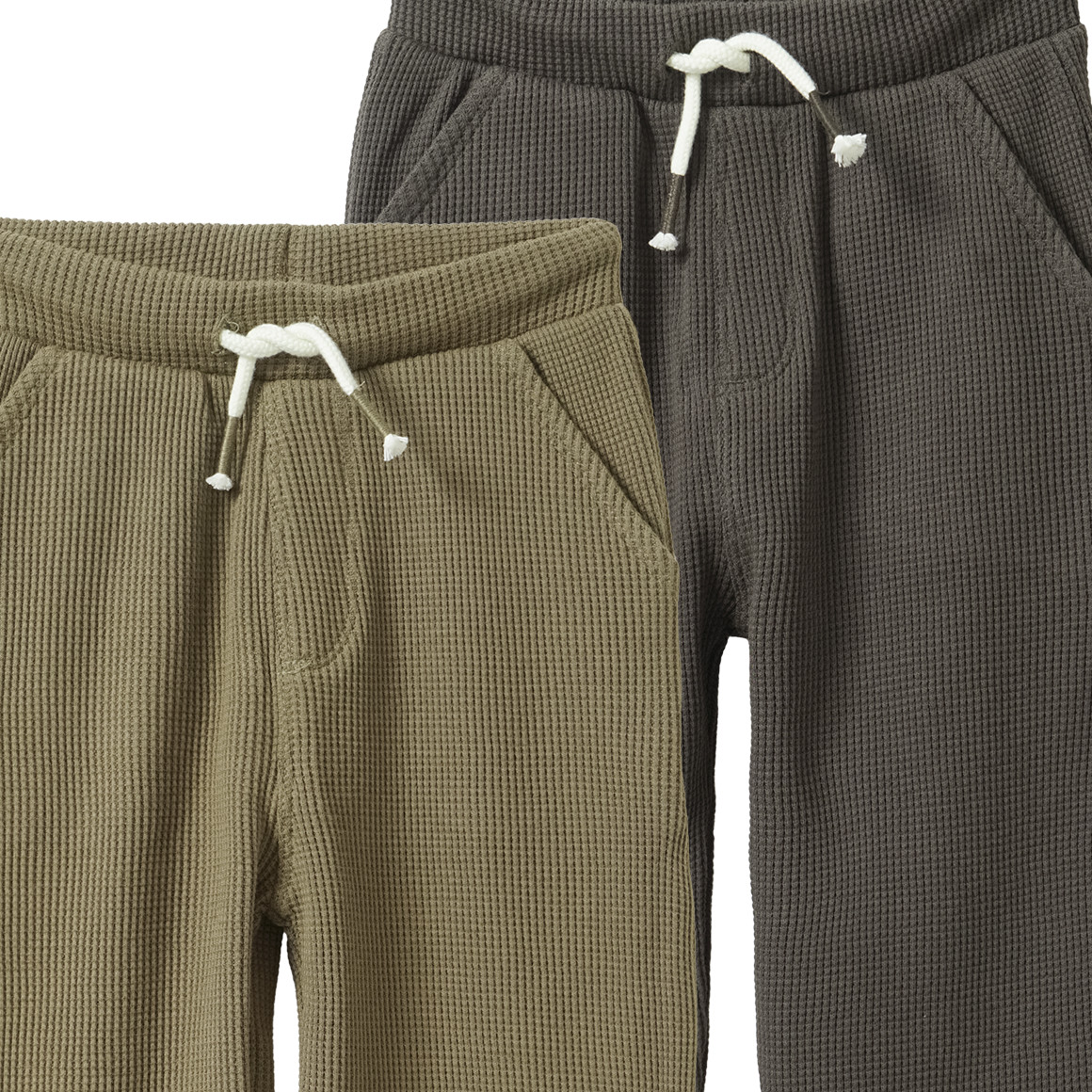 2 Baby Jogginghosen aus Waffel-Piqué