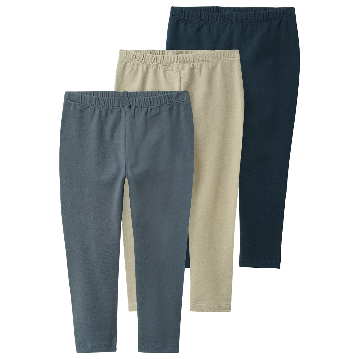 3 Baby leggings met biologisch katoen