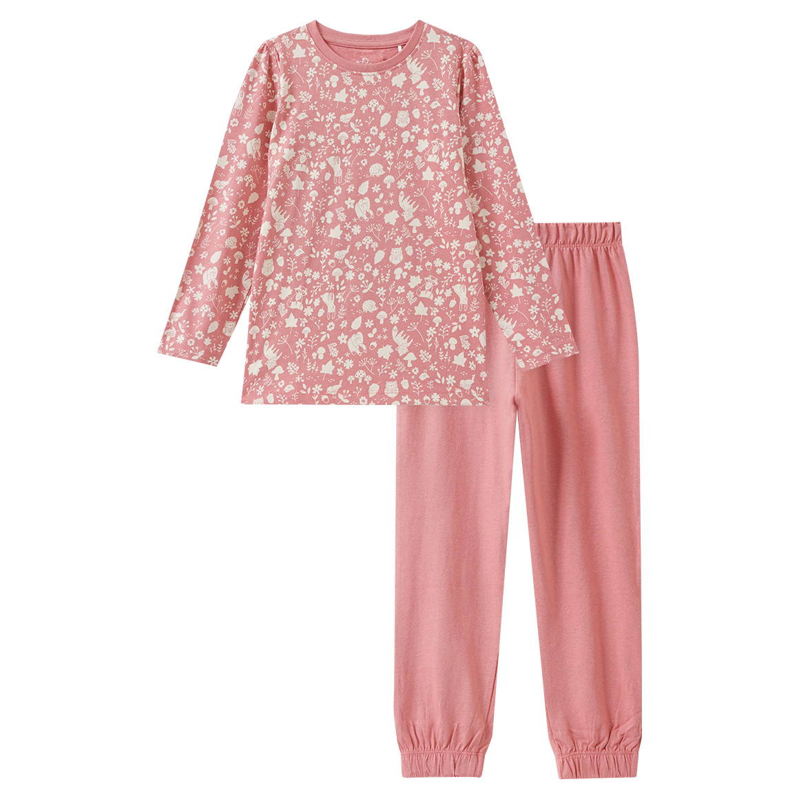 ThePyjamaFactory Mädchen Schlafanzug - Schwarz-Rosa Kariert Baumwolle