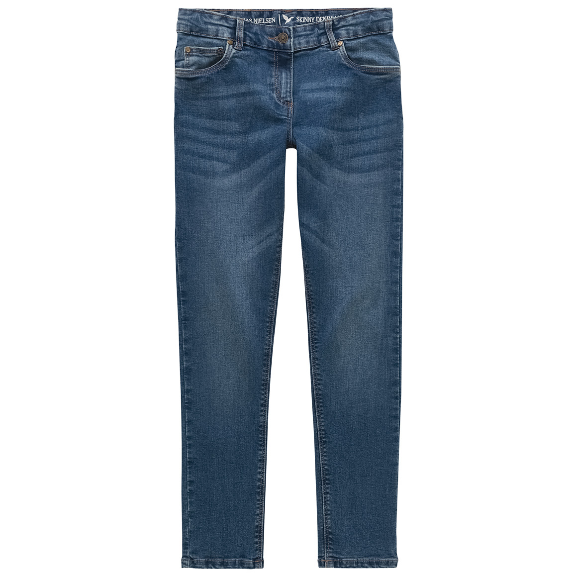 Mädchen Skinny-Jeans mit Used-Waschung