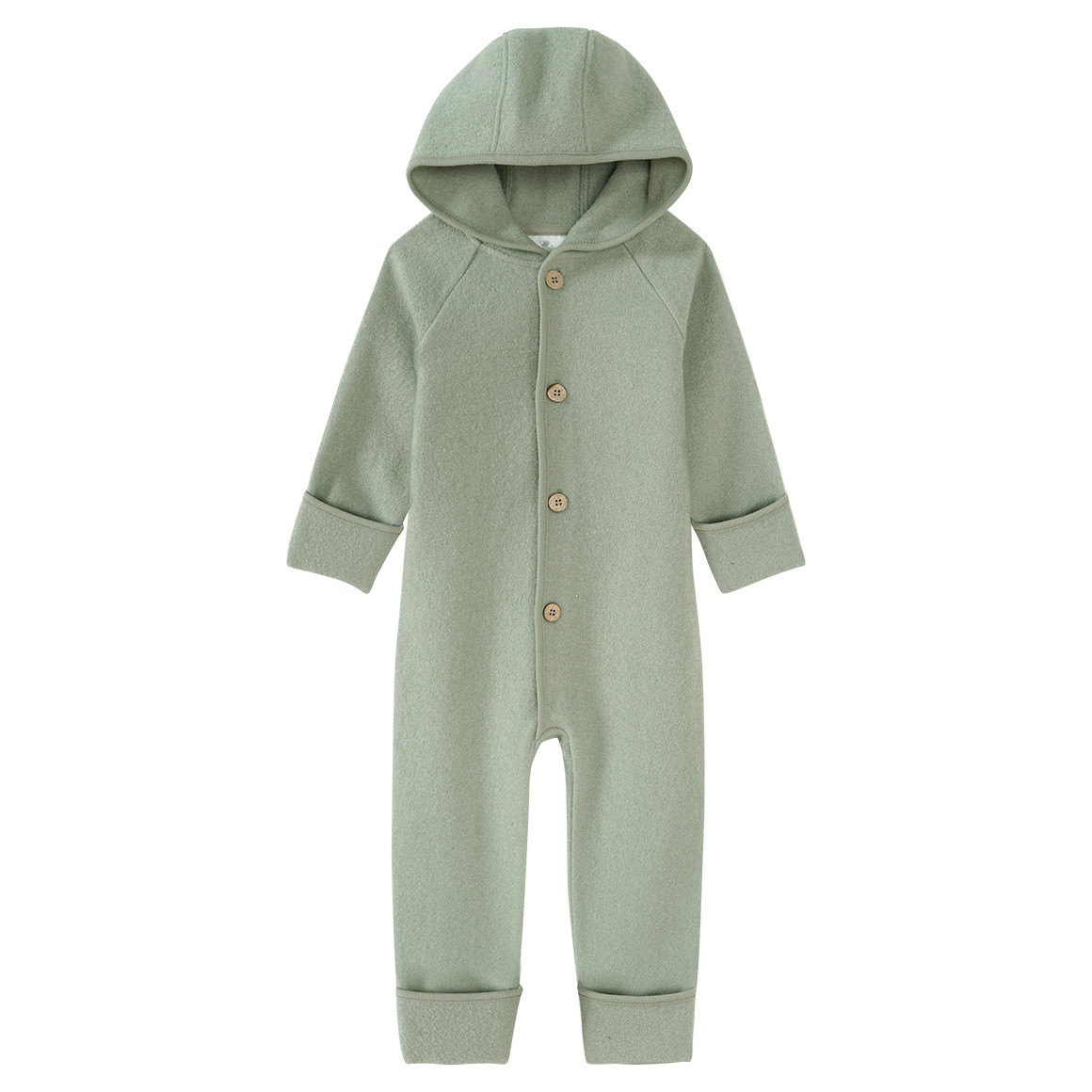 Wollen babyoverall met omgeslagen boorden