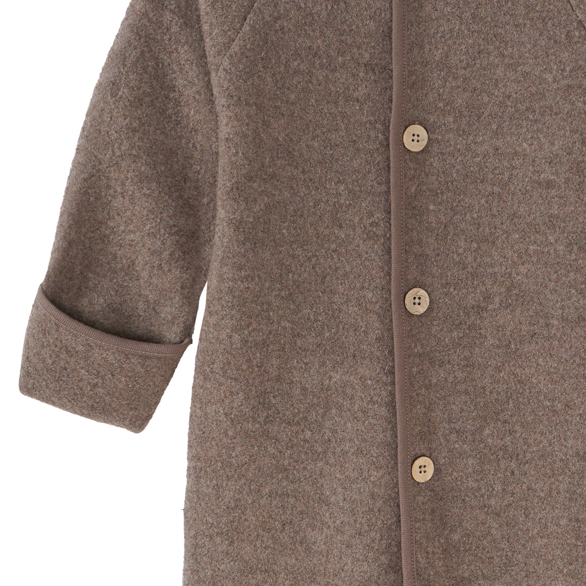 Wollen babyoverall met omgeslagen boorden