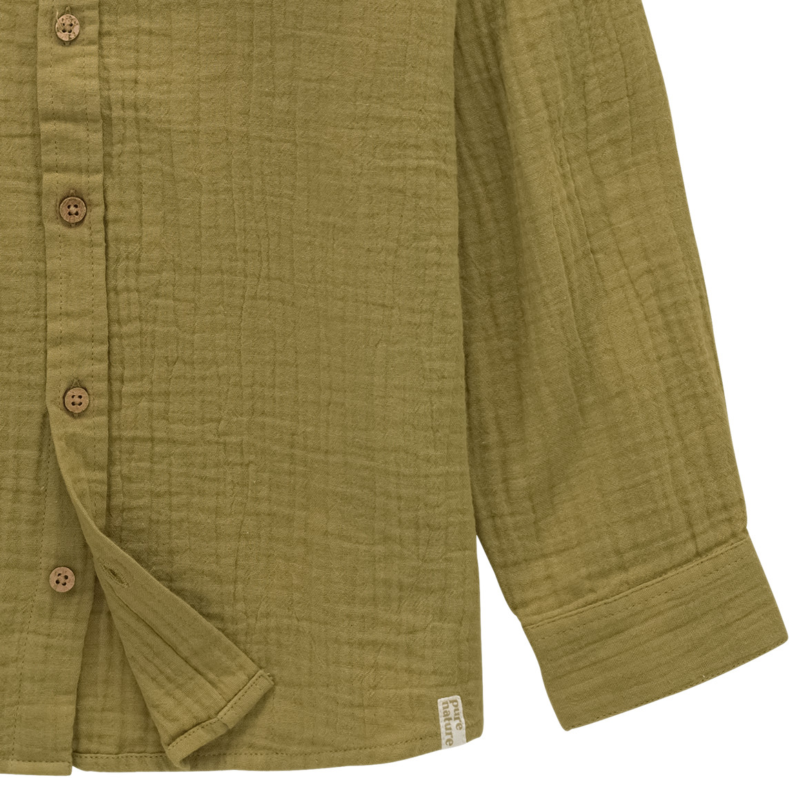 Mousseline jongenshemd van biologisch katoen