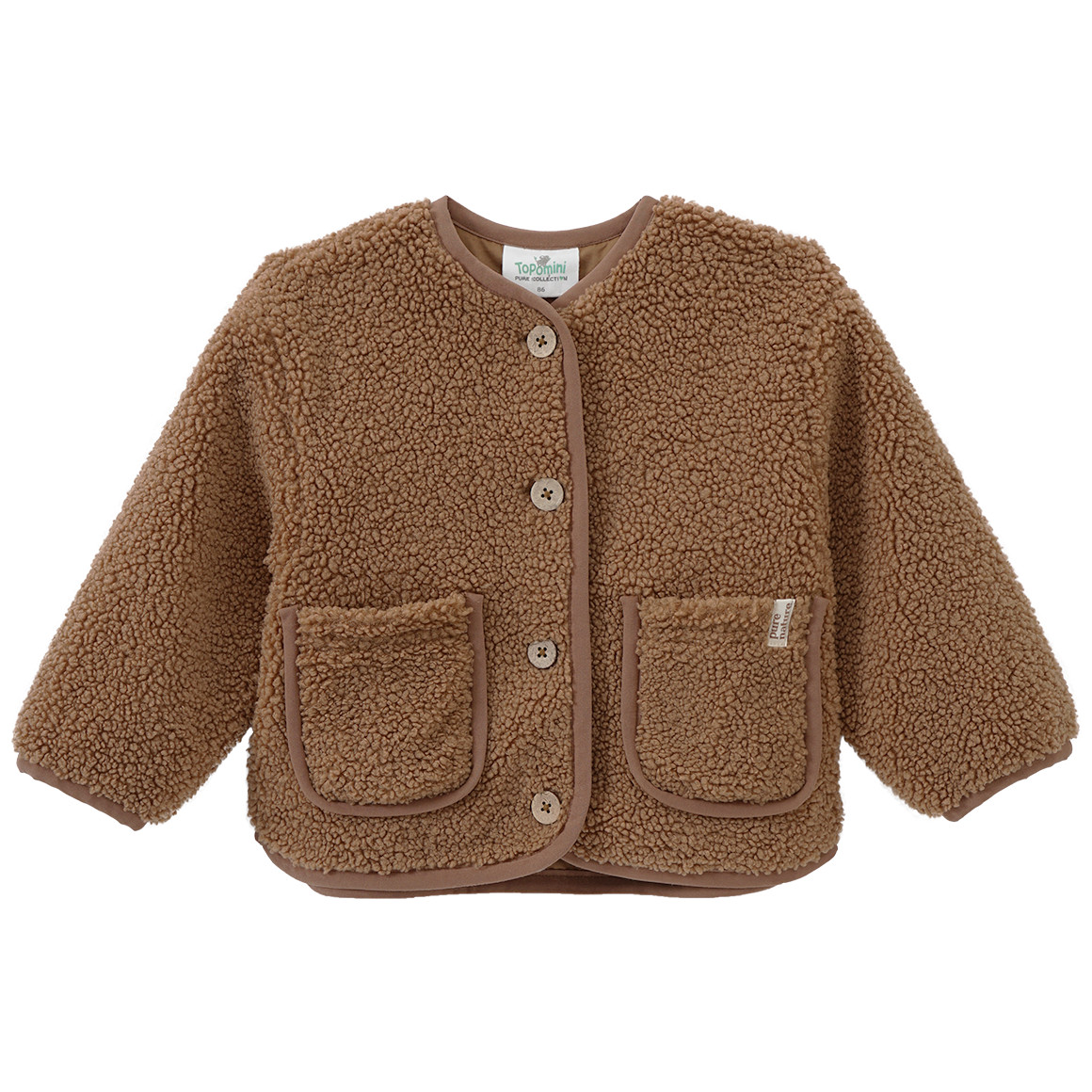 Baby Teddyjacke mit Knopfleiste