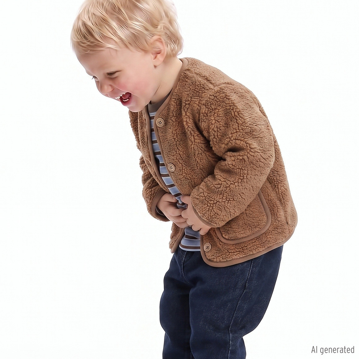 Baby Teddyjacke mit Knopfleiste