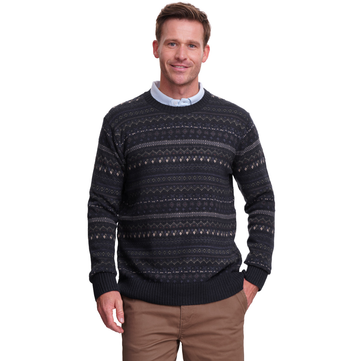 Herren Strickpullover mit Woll-Anteil