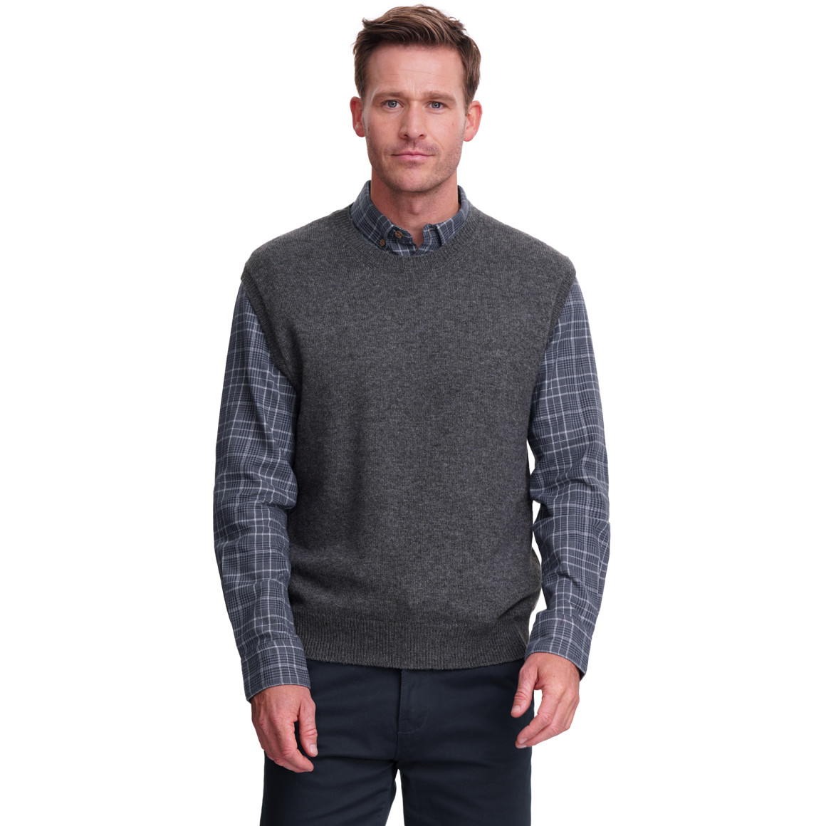 Herren Strickpullunder mit Woll-Anteil