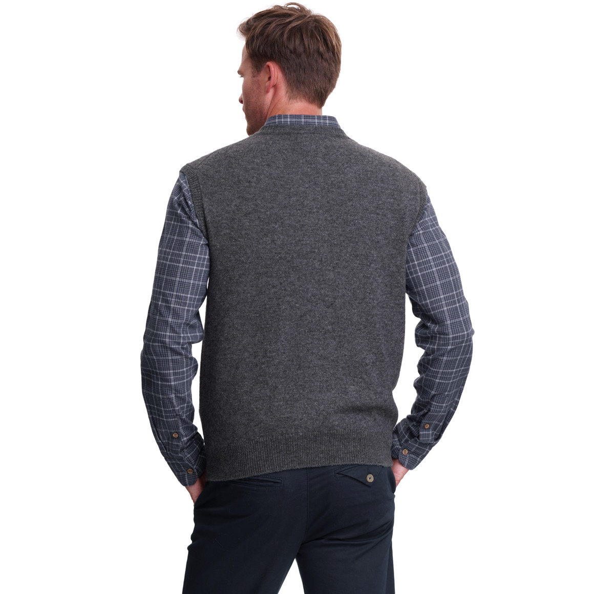 Herren Strickpullunder mit Woll-Anteil
