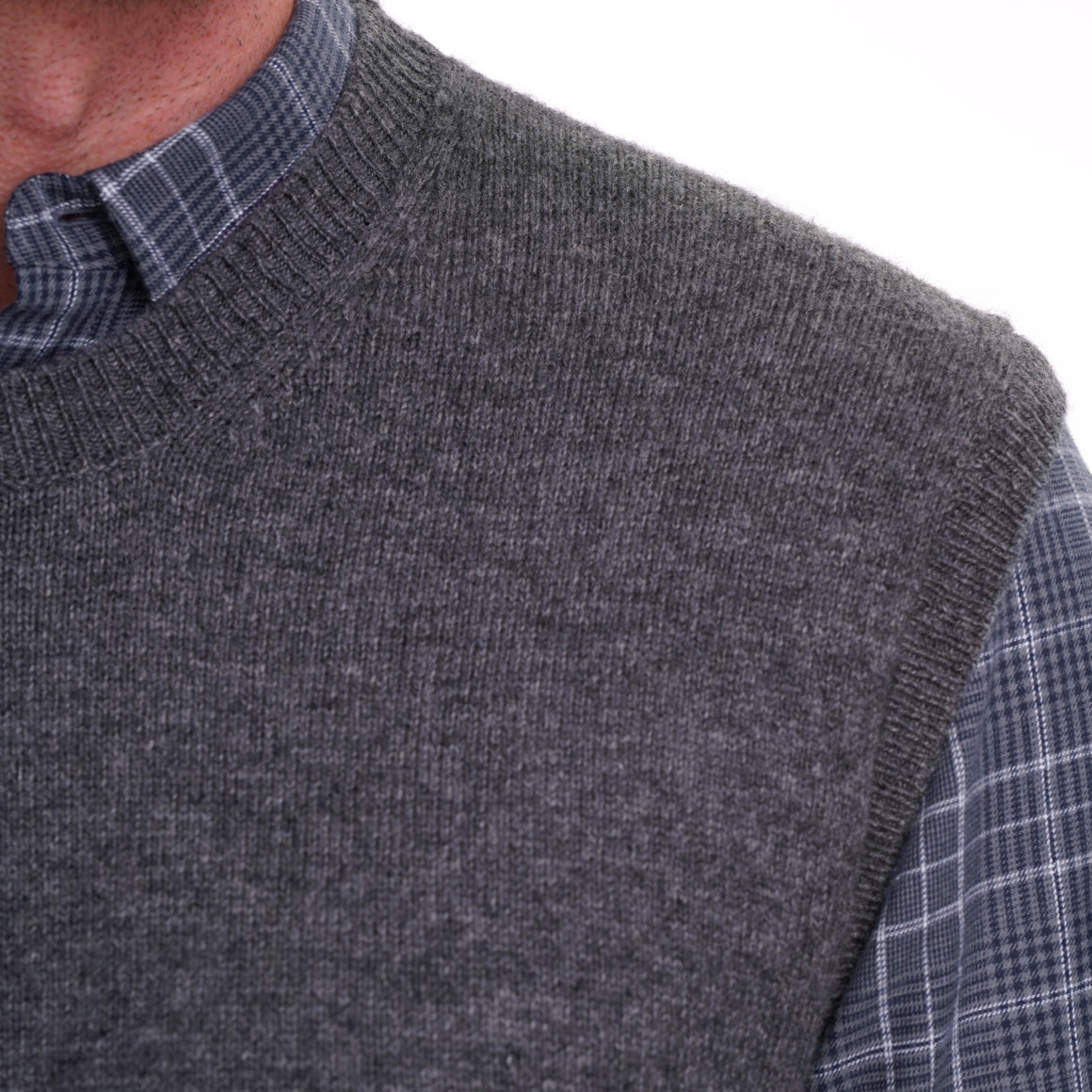 Herren Strickpullunder mit Woll-Anteil