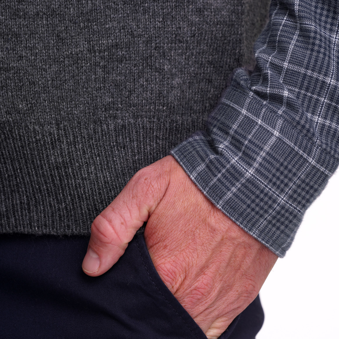 Herren Strickpullunder mit Woll-Anteil