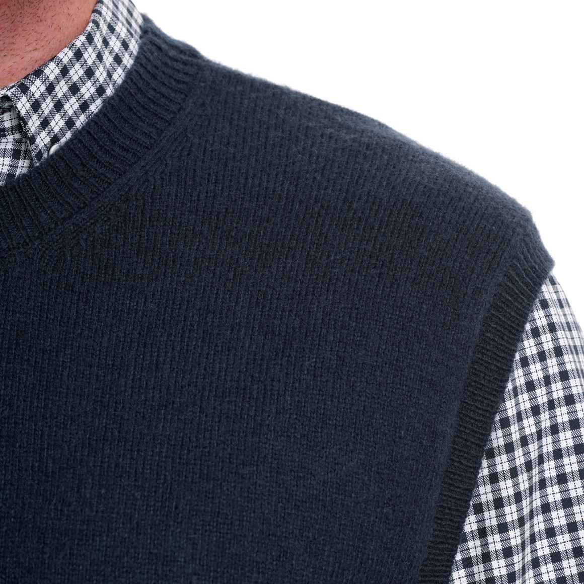 Herren Strickpullunder mit Woll-Anteil