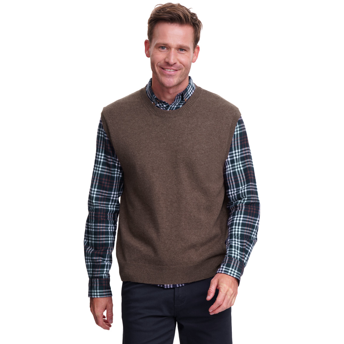 Herren Strickpullunder mit Woll-Anteil