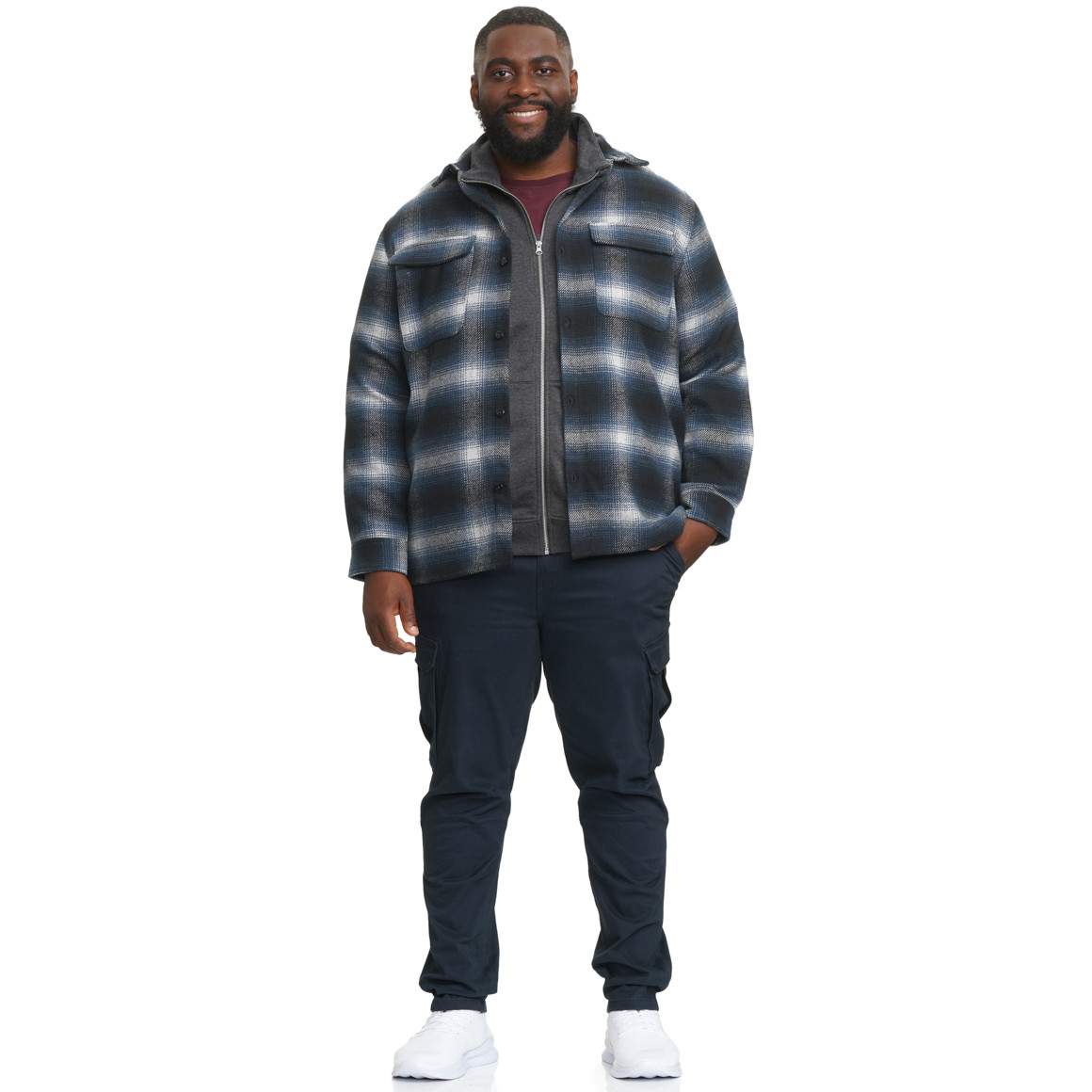 Herren Overshirt mit Karo-Muster