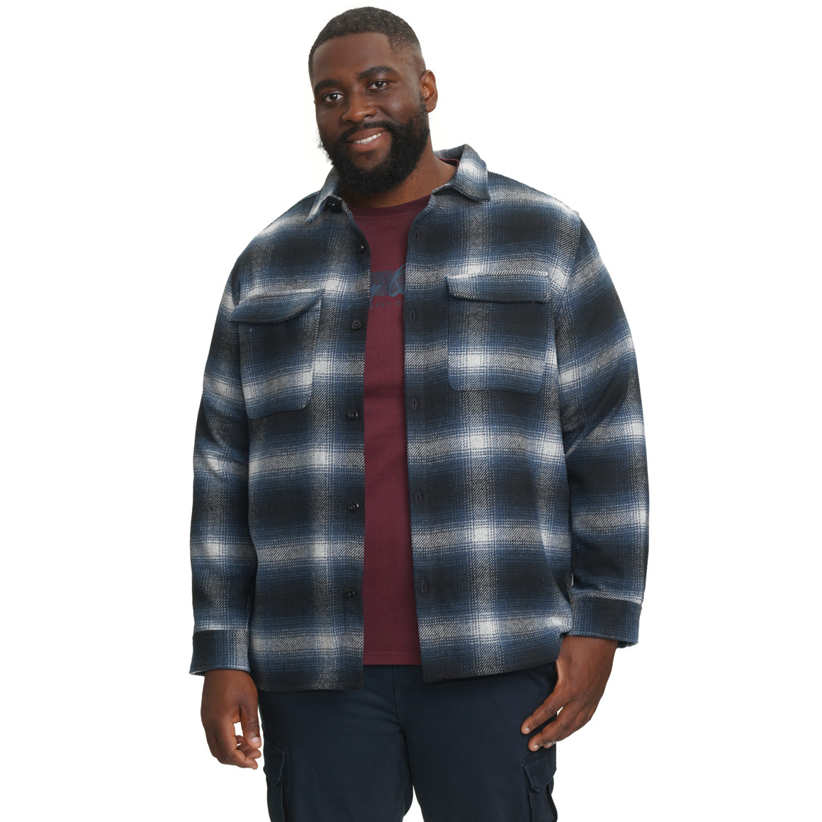 Herren Overshirt mit Karo-Muster