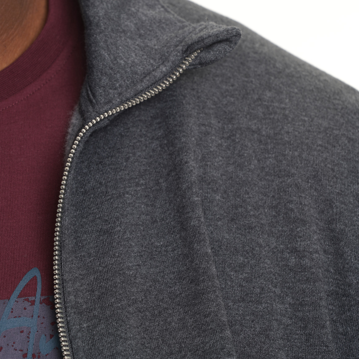 Herren Sweatjacke mit Stehkragen