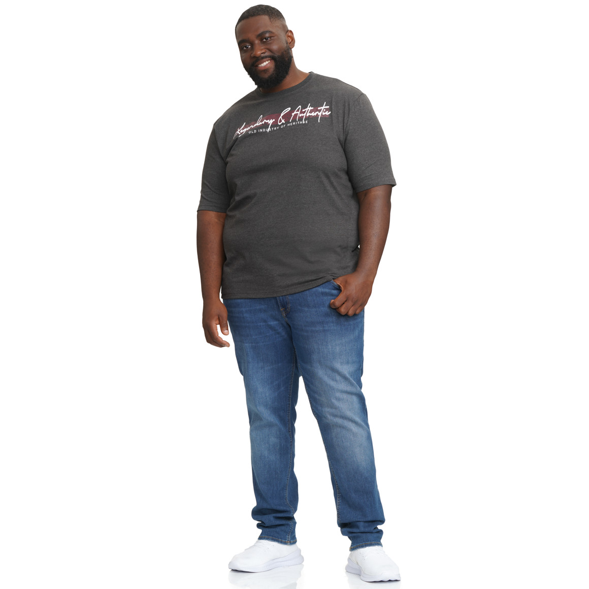 Herren-T-Shirt mit großem Print