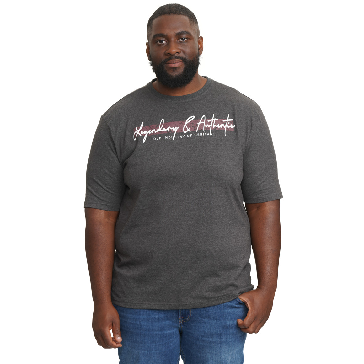 Herren-T-Shirt mit großem Print