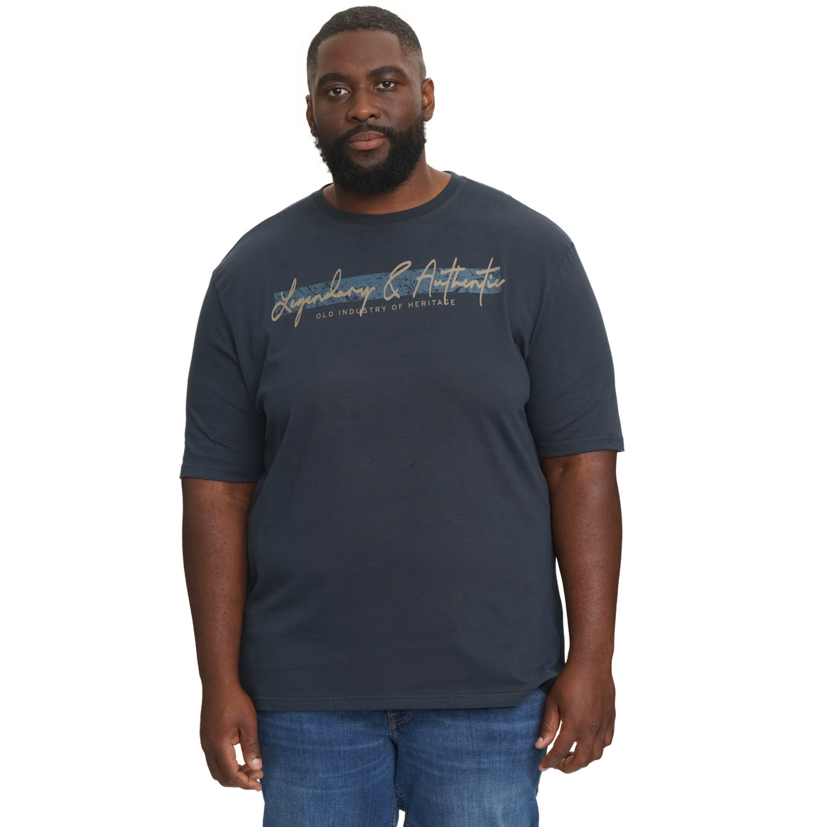 Herren-T-Shirt mit großem Print