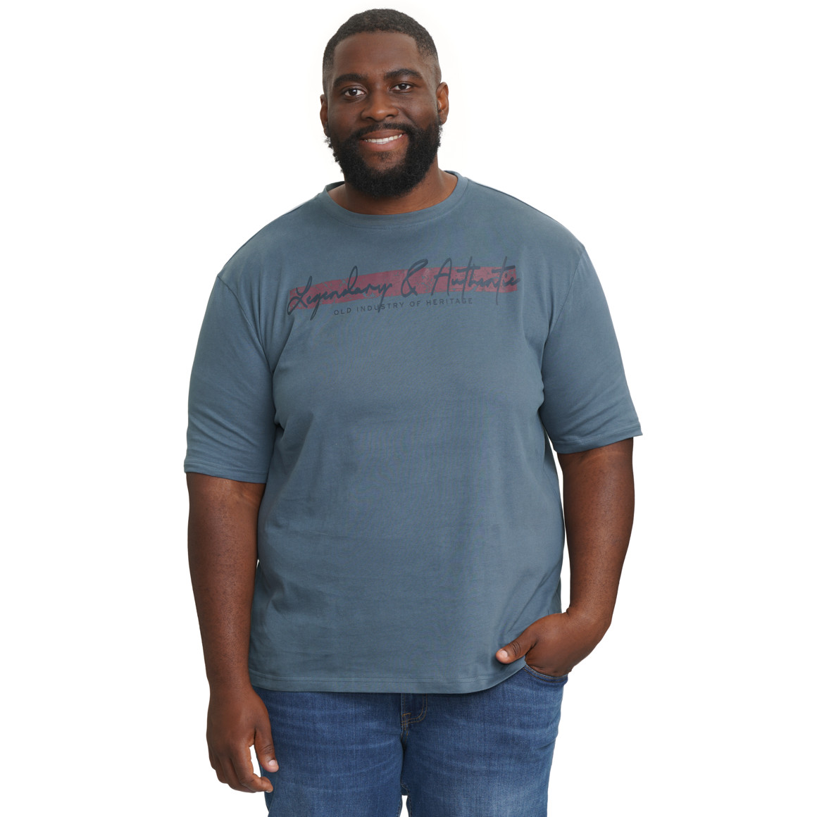 Herren-T-Shirt mit großem Print