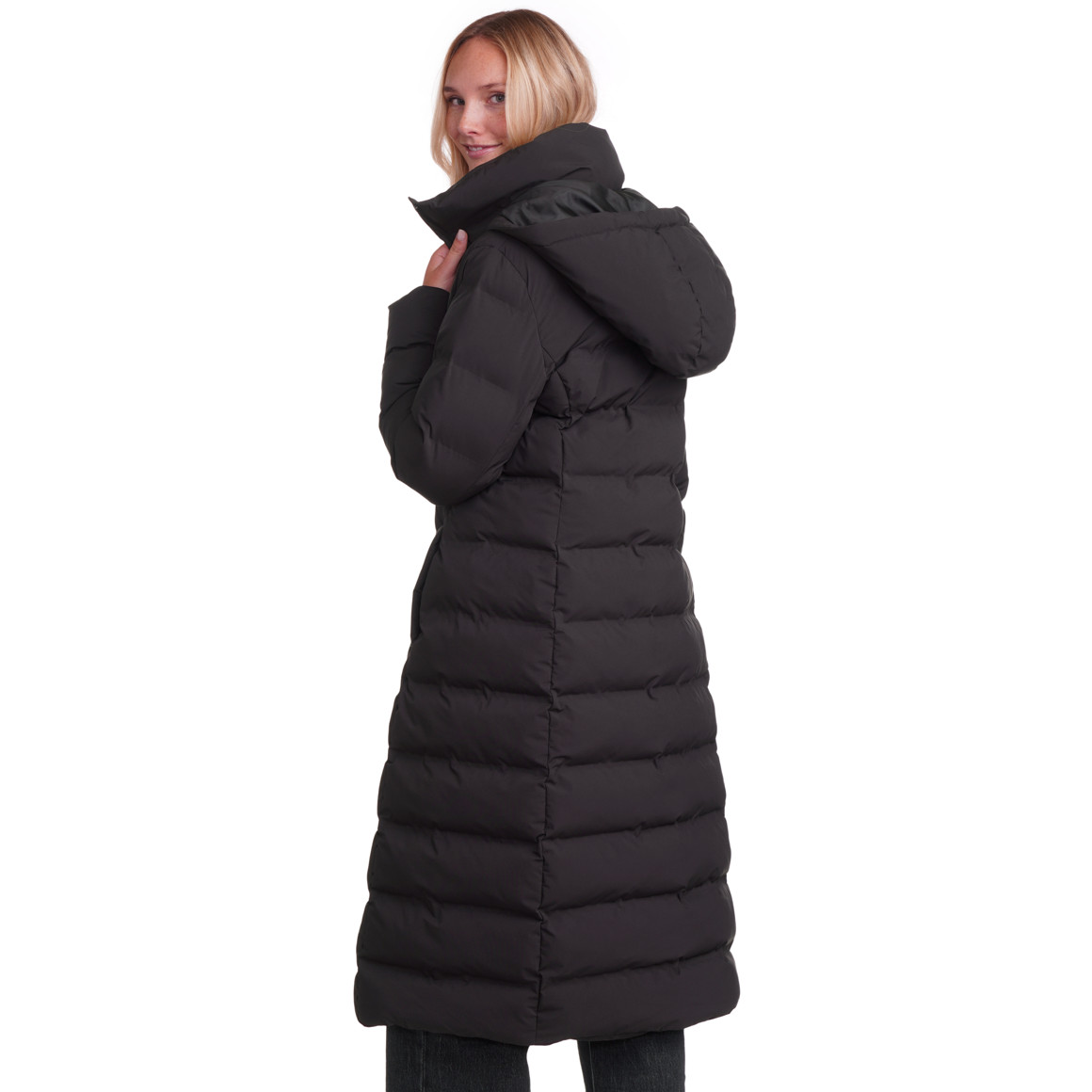 Gewatteerde damesjas met capuchon