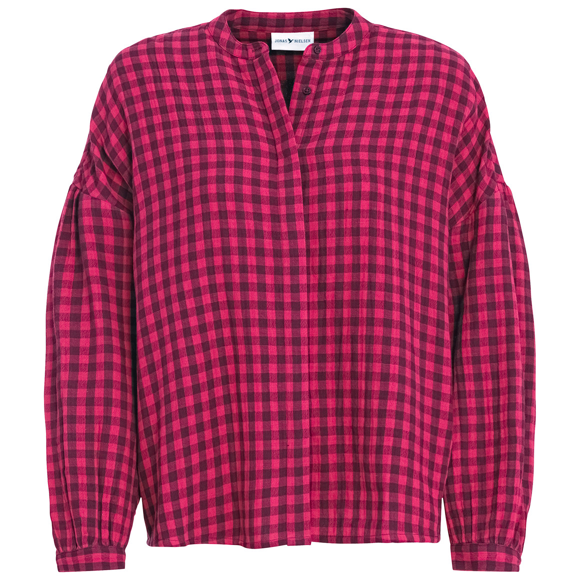 Mousseline blouse voor dames met ruitpatroon