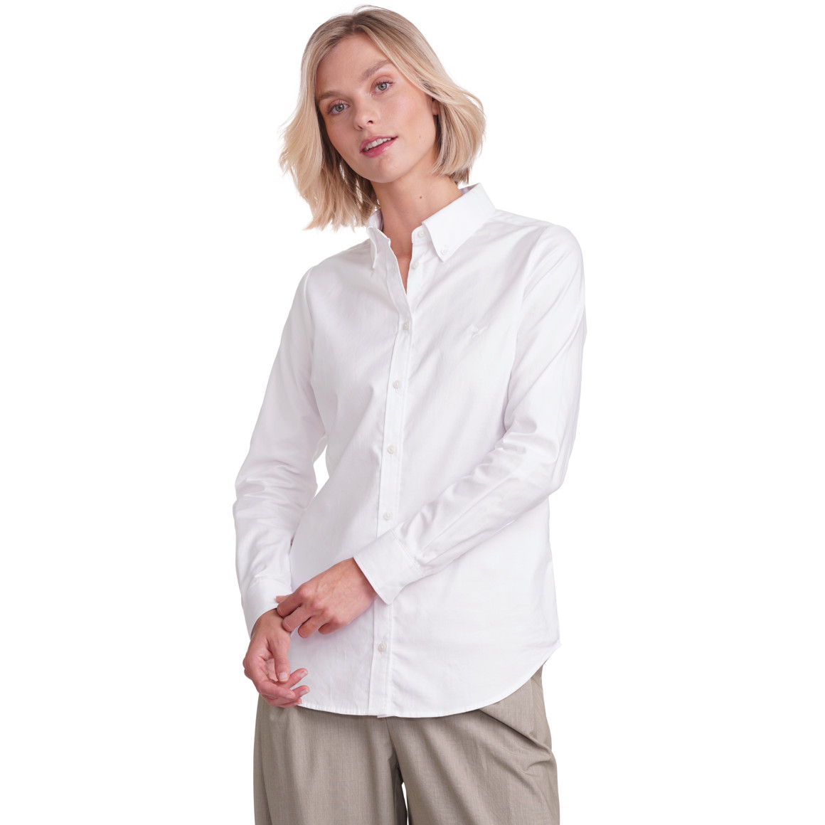 Dames overhemd blouse effen gekleurd