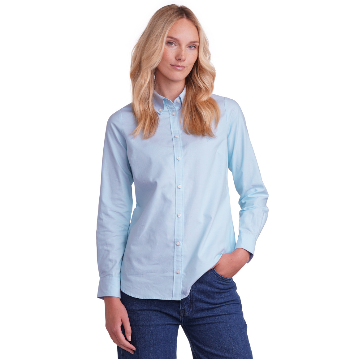 Damen Hemdbluse unifarben