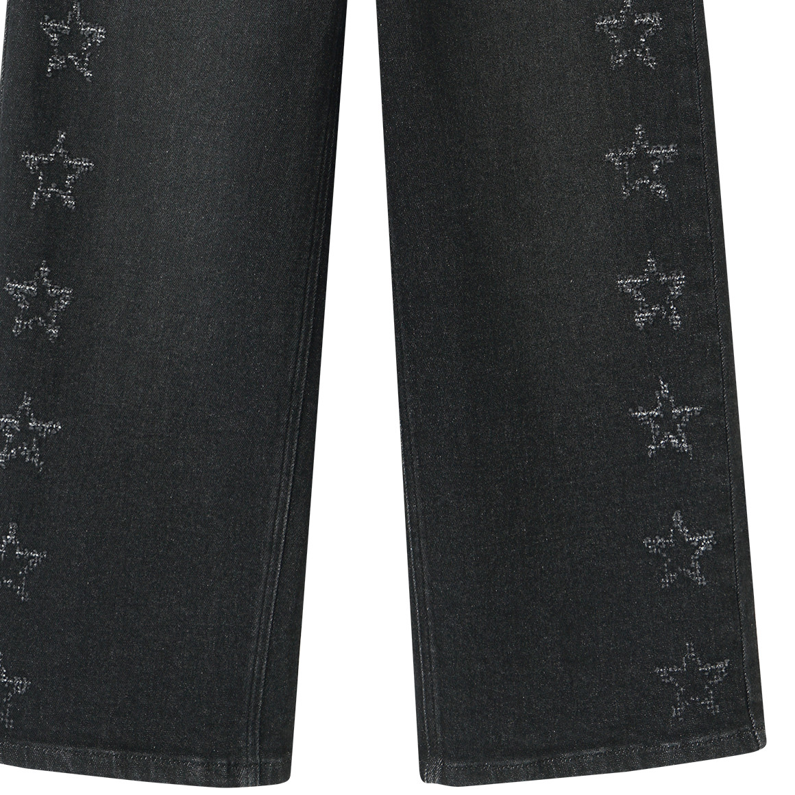 Mädchen Wide-Leg-Jeans mit dezenten Sternen