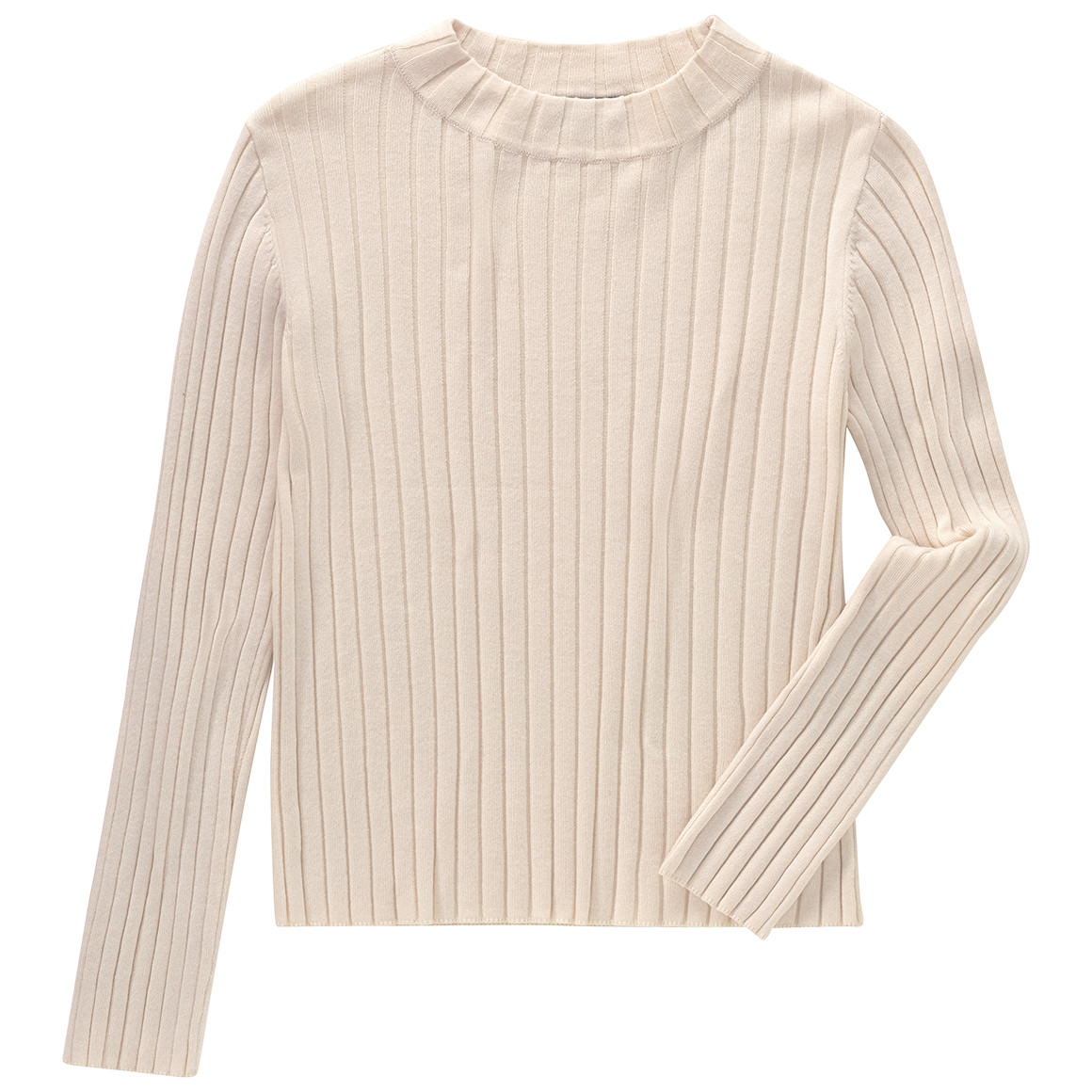 Mädchen Langarmshirt in Ripp-Optik