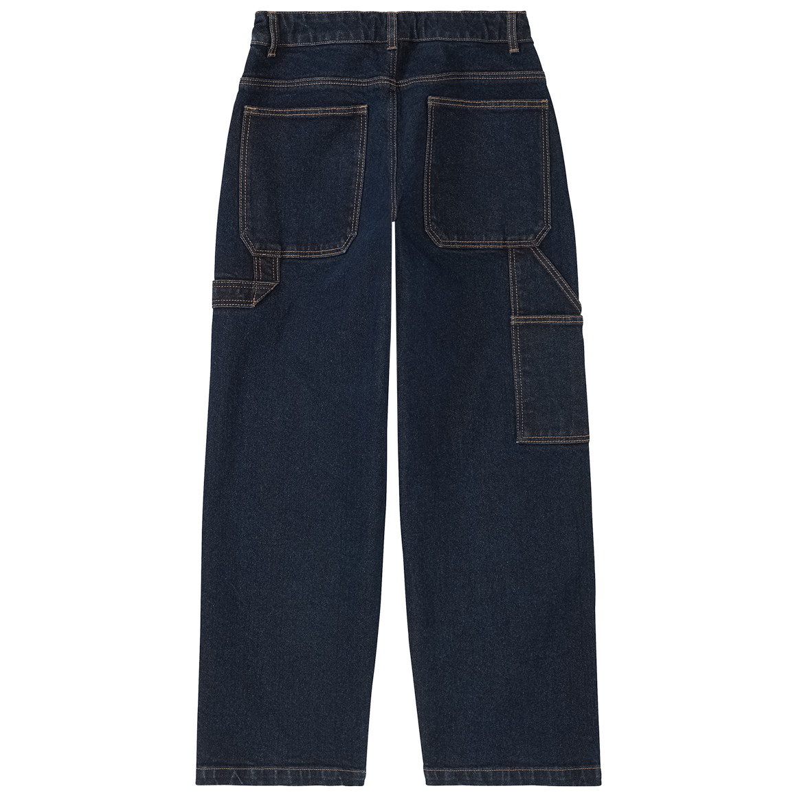 Rechte meisjesjeans in raw denim