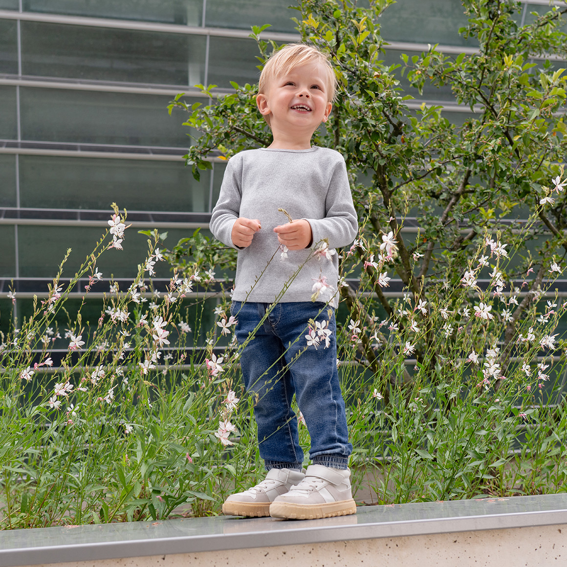 Pull-on jeans voor baby’s met trekkoord