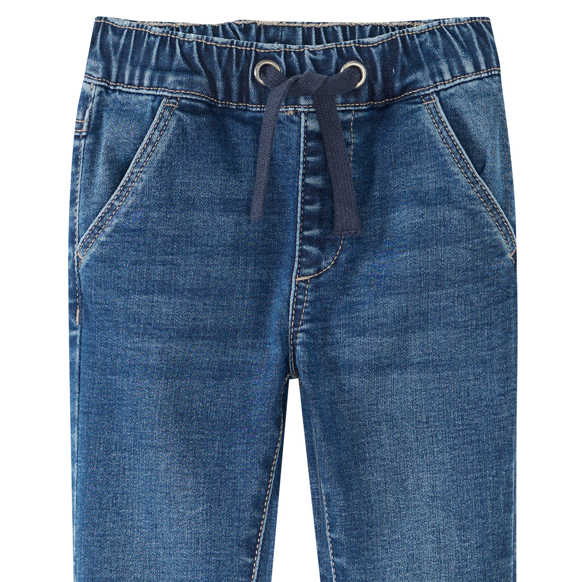 Pull-on jeans voor baby’s met trekkoord
