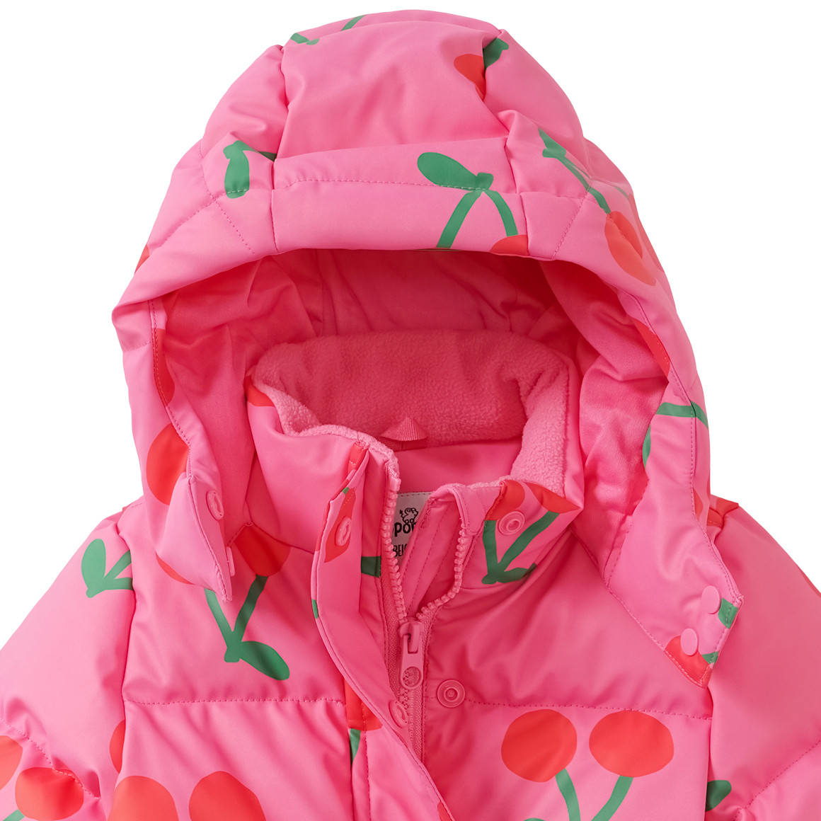 Baby puffer jacket met kersen