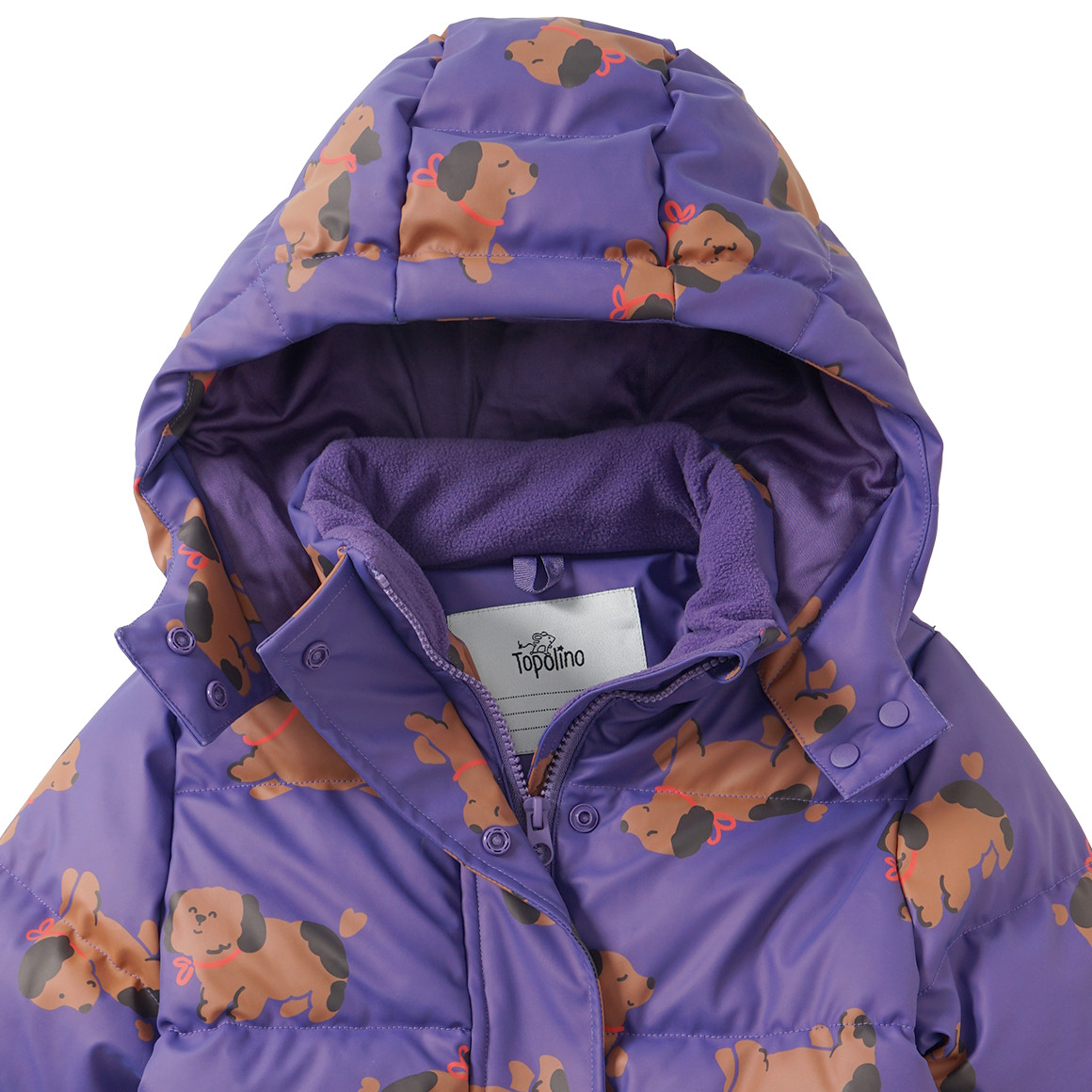 Pufferjack met honden voor meisjes