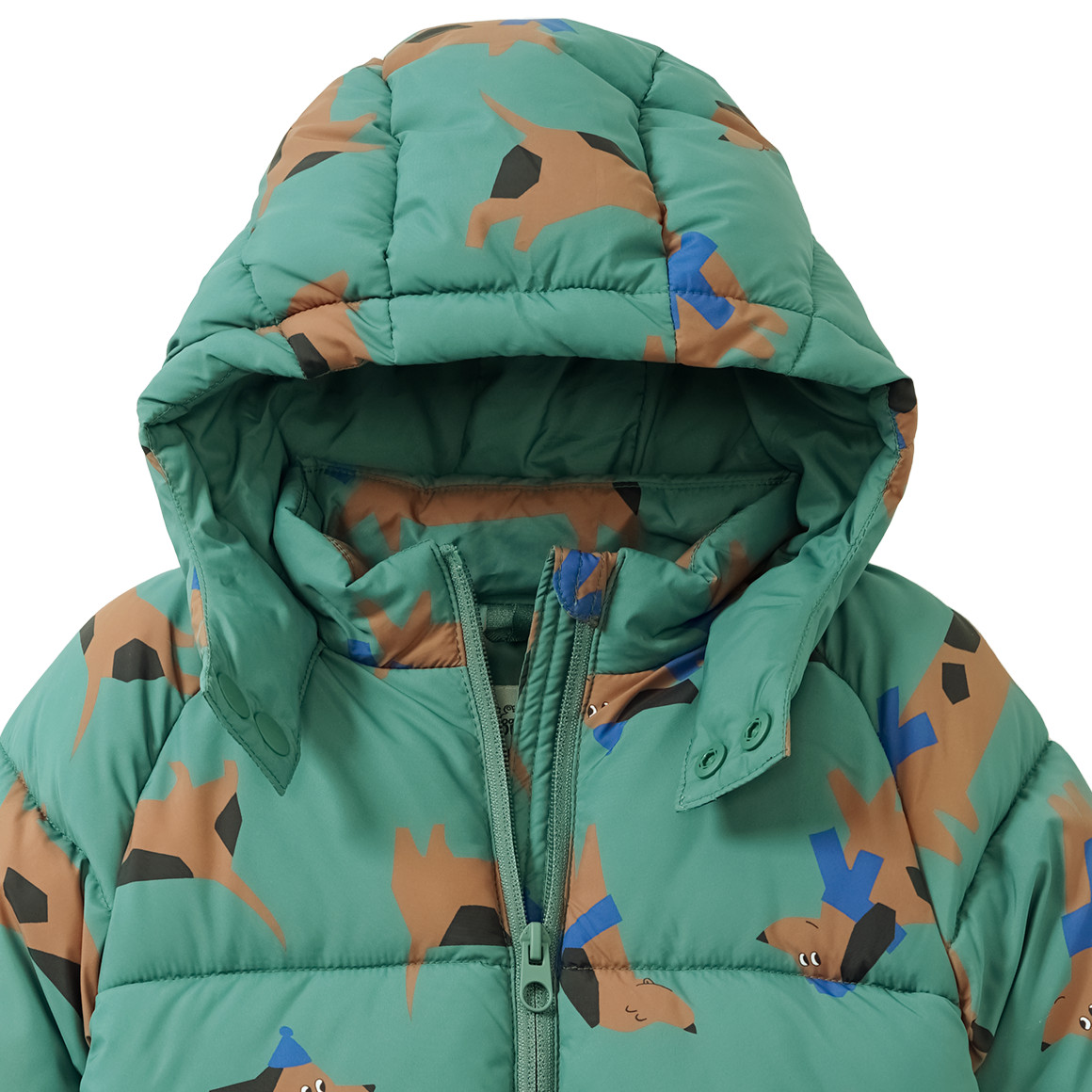 Baby pufferjack met teckel all-over