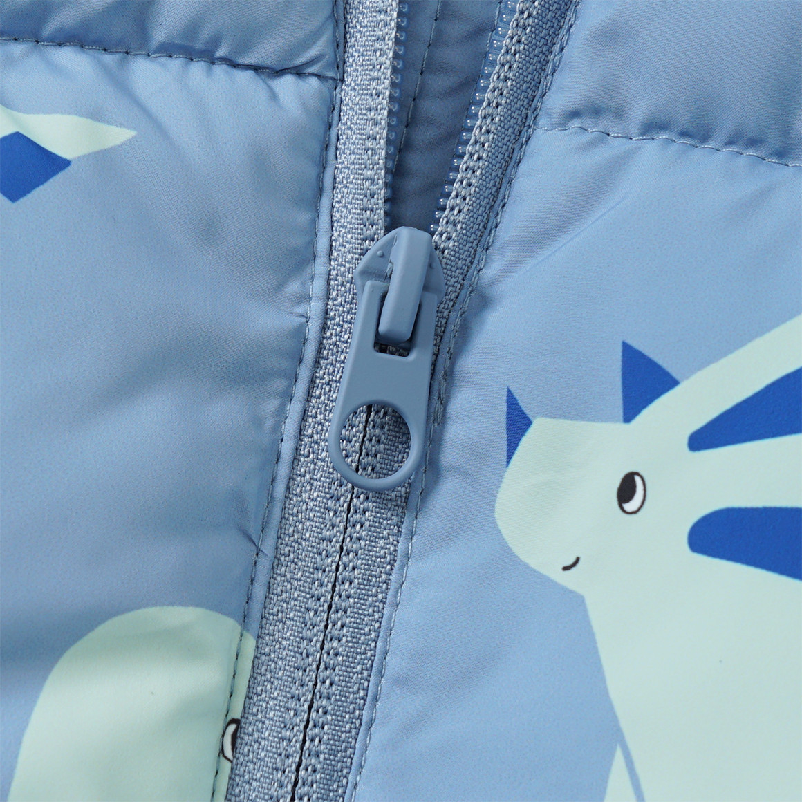 Jongens' pufferjack met dinosaurus all-over