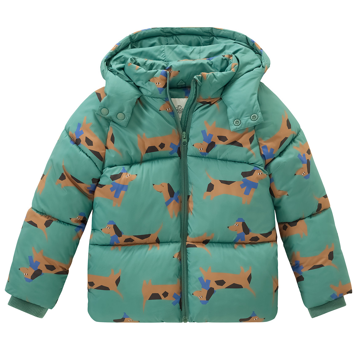 Jungen Pufferjacke mit Dackel-Allover