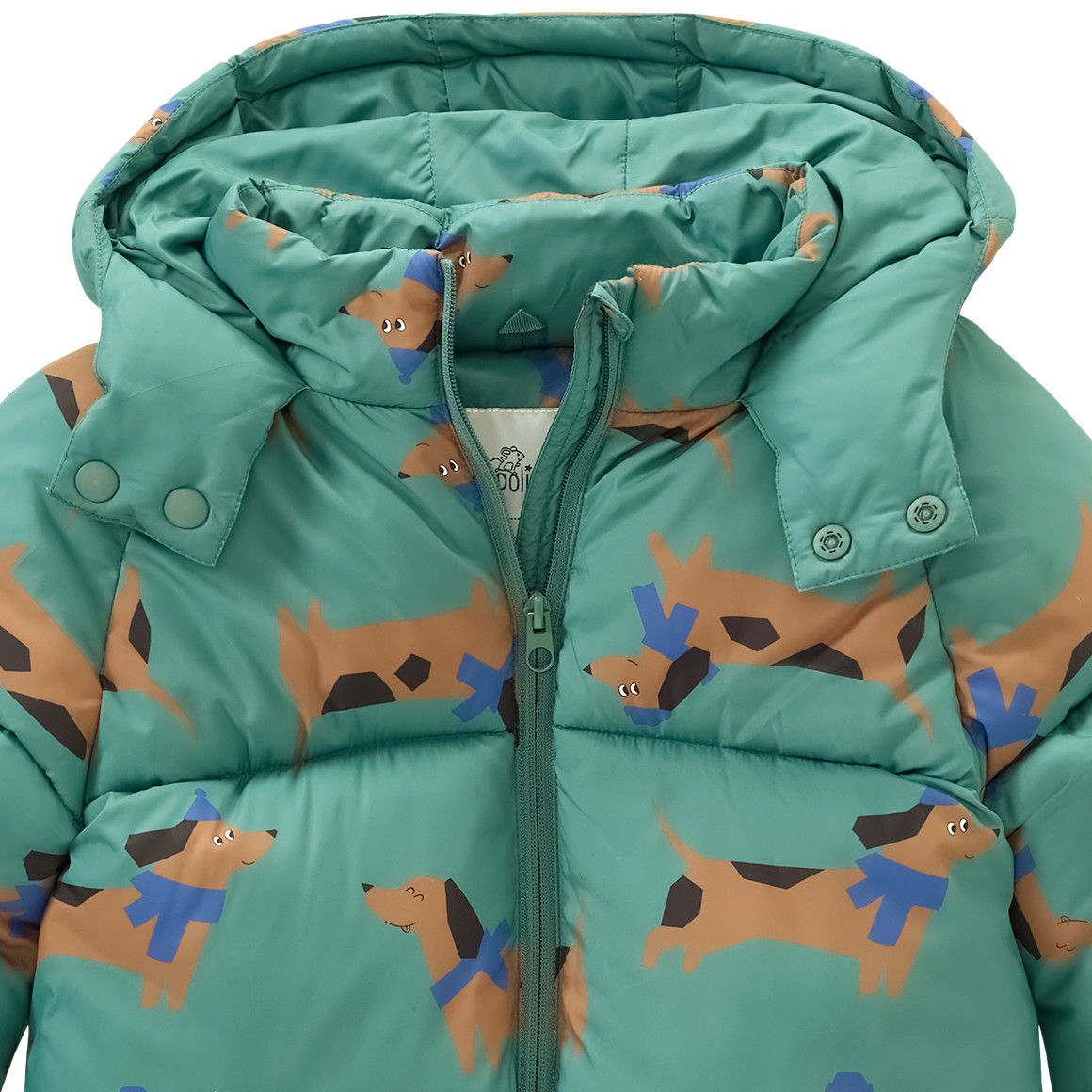 Jungen Pufferjacke mit Dackel-Allover
